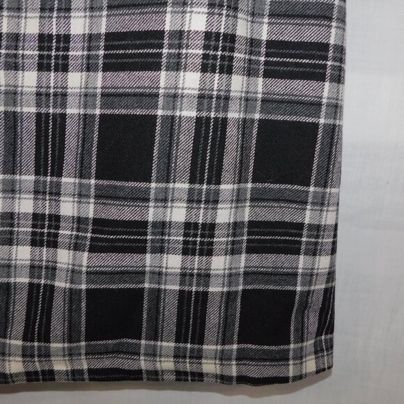 TRIBAL Womens 14 White Black Plaid Wool Blend Lined Skirt - Picture 4 of 8